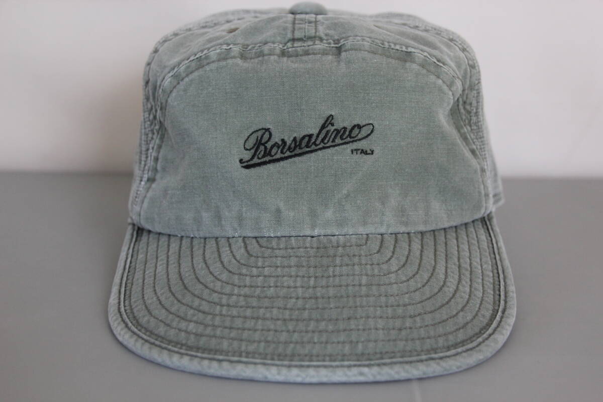 ＊イタリア Borsalino ボルサリーノ ベースボールキャップ 野球帽 サイズL カーキグリーン 中古良品！＊_画像7