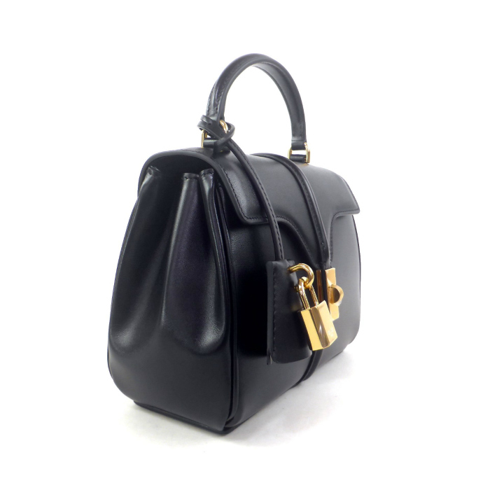 セリーヌ （CELINE） 16 セーズ ミニ 2way ハンド ショルダー バッグ 19798 ブラック GO金具（新品）_画像3