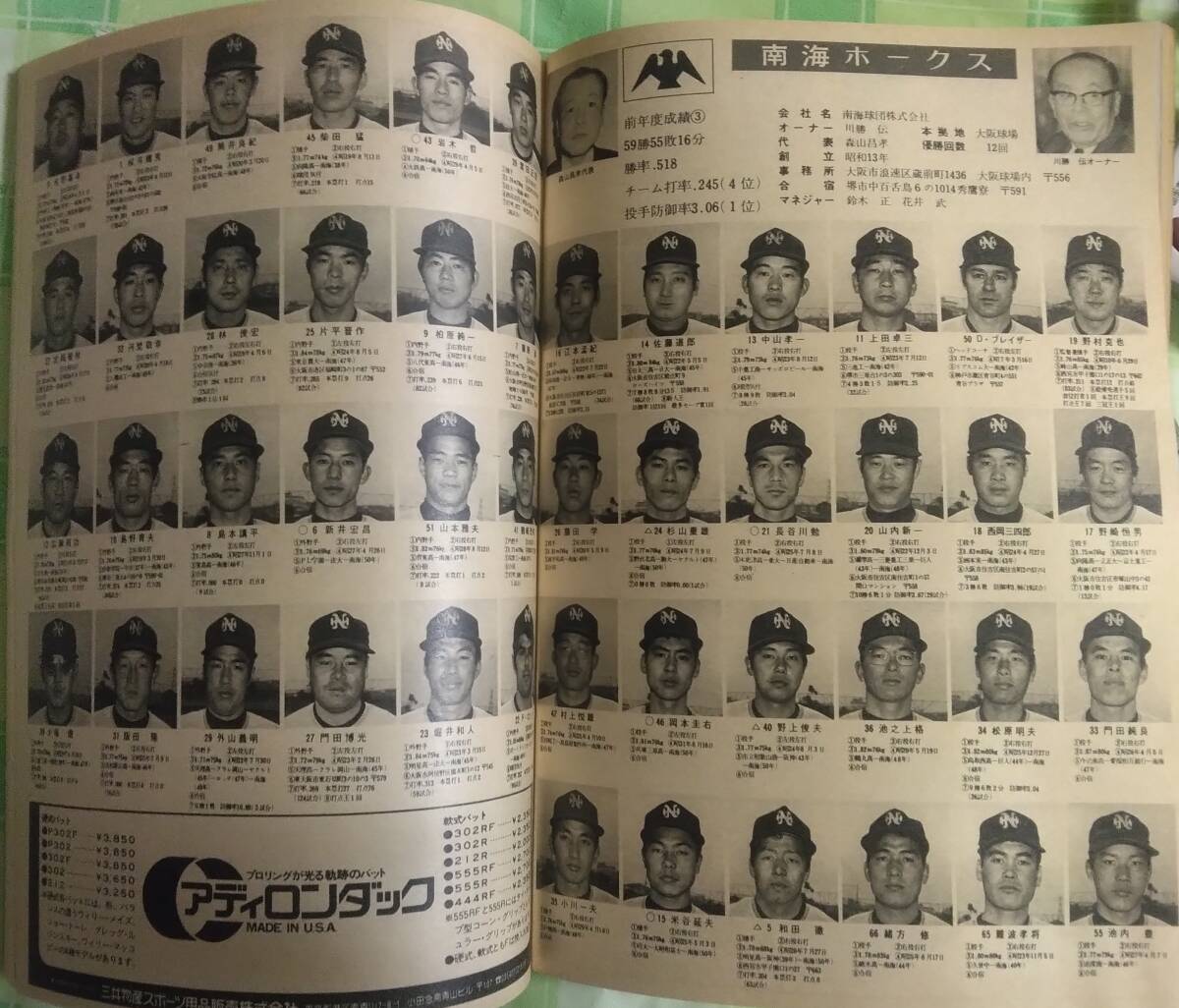  еженедельный Baseball 1975 год 3 месяц 3 день очень большой номер 75 год Professional Baseball игрок фотография название .... Nagashima Shigeo звезда .. один рисовое поле .. один Baseball * журнал фирма 