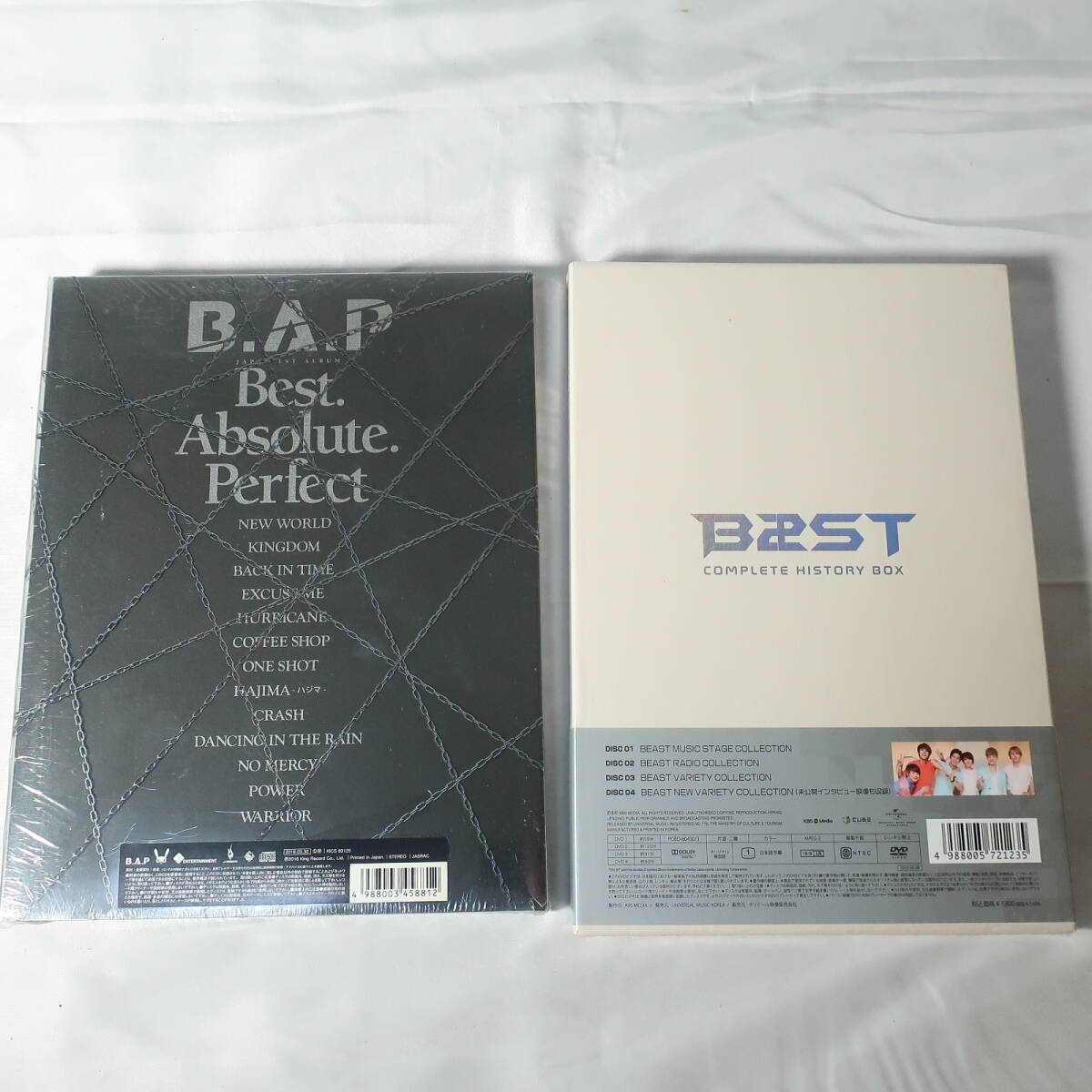 未開封 韓国アーティスト CD DVD セット BEAST HISTORY BOX / B.A.P Best. Absolute. Perfect/60サイズ_画像2