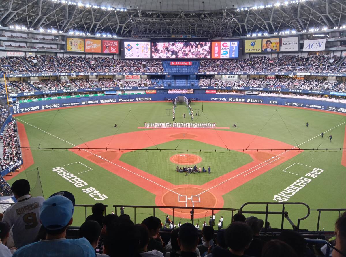 6 месяц 12 день 6/12 Orix на Hanshin сверху уровень panorama сиденье 1 листов цена Osaka Dome 