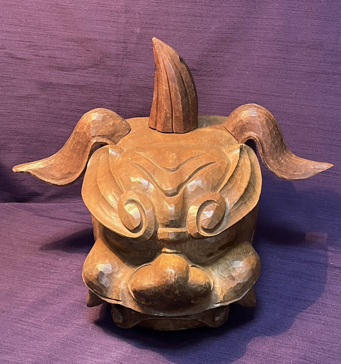 木彫獅子頭[7413]