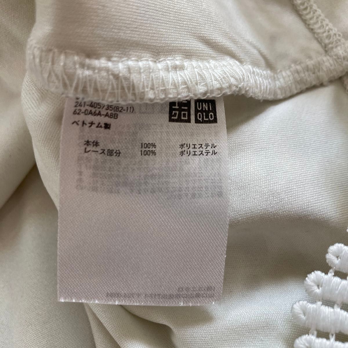 B: UNIQLO レースブラウス ノースリーブ トップス