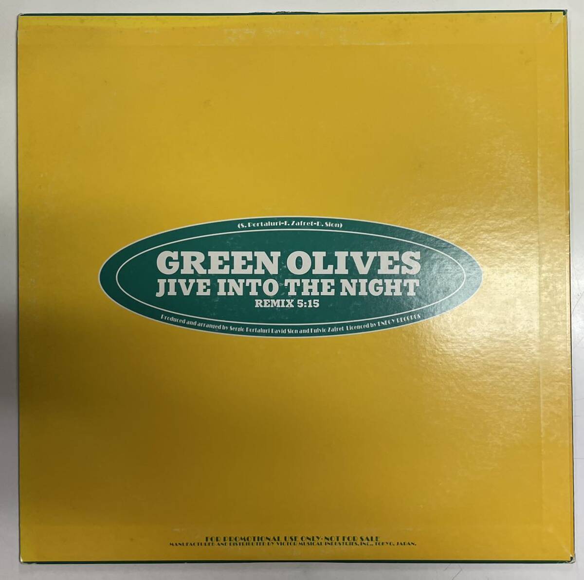 ◆GREEN OLIVES / JIVE INTO THE NIGHT (ULTI MIX/REMIX) / 国内プロモ 12インチ / イタロ・ディスコ / EURO / HI-NRGの画像2