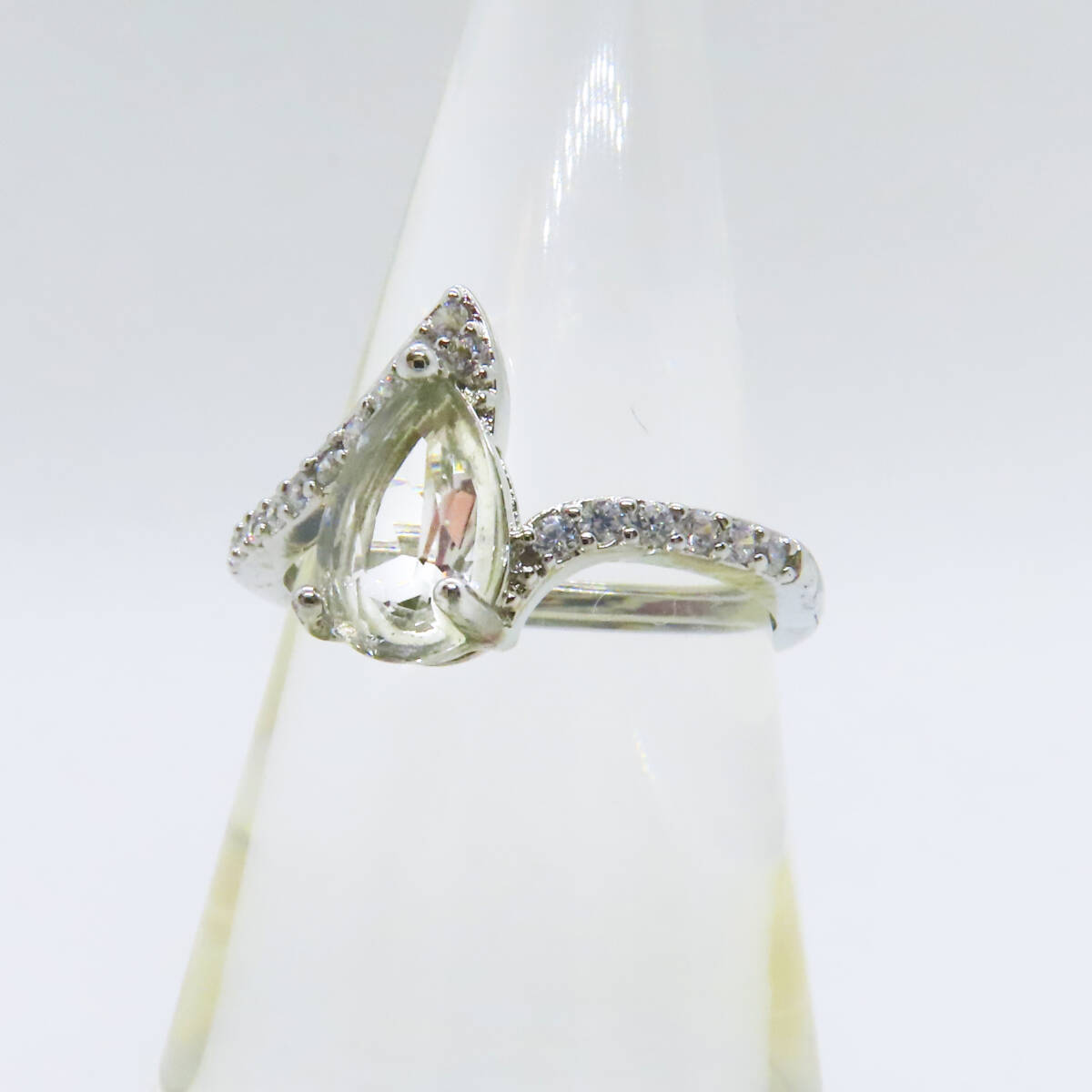 新品 水晶 クリスタル ダイヤモンド 指輪 リング 925 シルバー 天然石 宝石_画像7