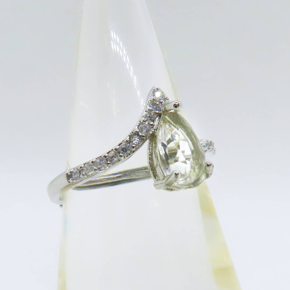 新品 水晶 クリスタル ダイヤモンド 指輪 リング 925 シルバー 天然石 宝石_画像6