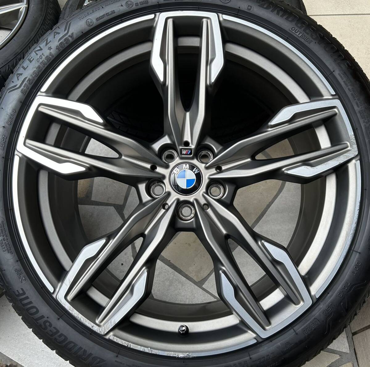 横浜発 BMW 純正 X3(G01) M40d X4(G02) ダブルスポーク スタイリング718M 245/40R21 5H-112 8.5J+30 275/35R21 9.5J+43 ALENZA 4本セットの画像3