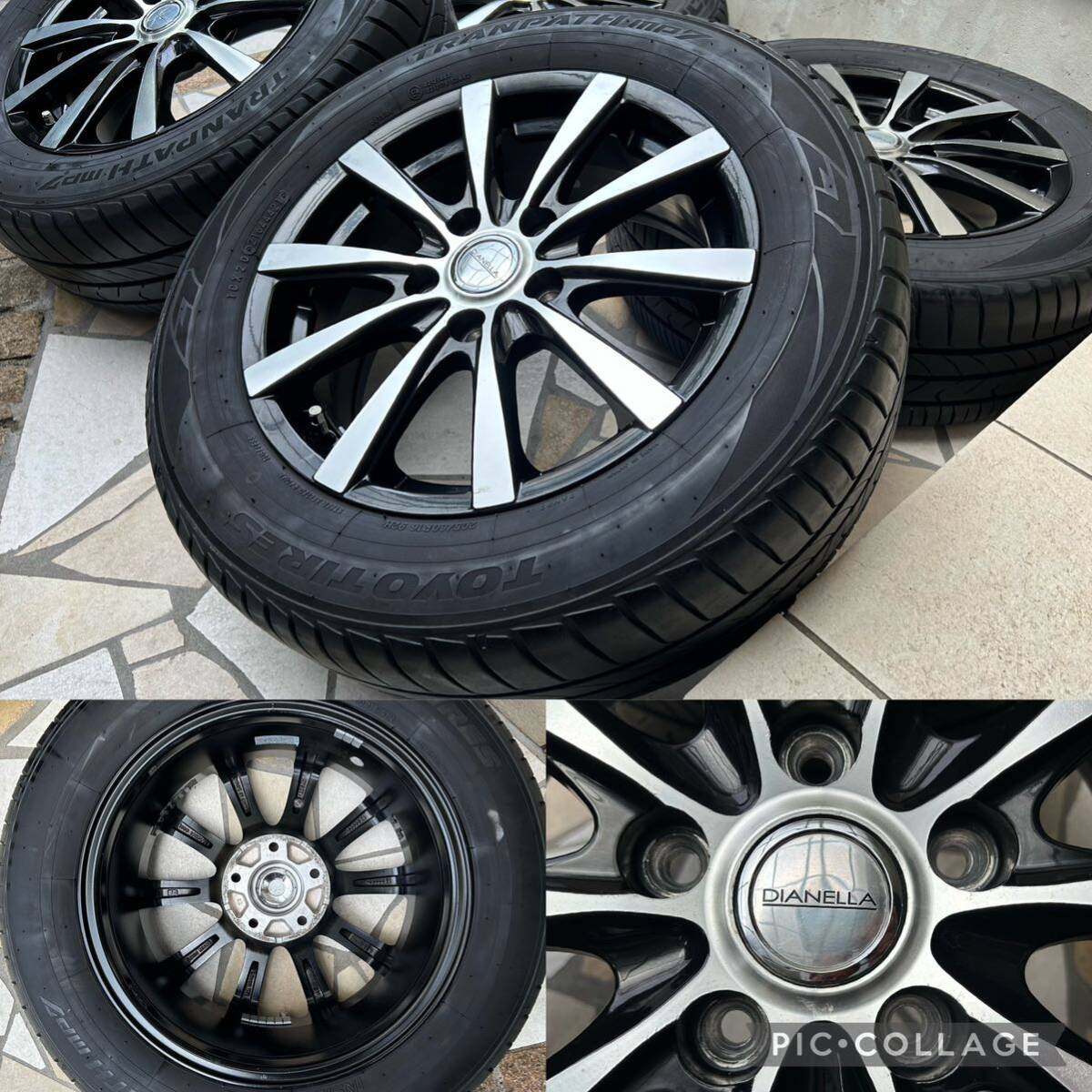 【バリ山★美品】横浜発 205/60R16 ノア ヴォクシー エスティマ セレナ ステップワゴン オデッセイ CX-3◇5H-114.3 6.5J+53 4本セットの画像2