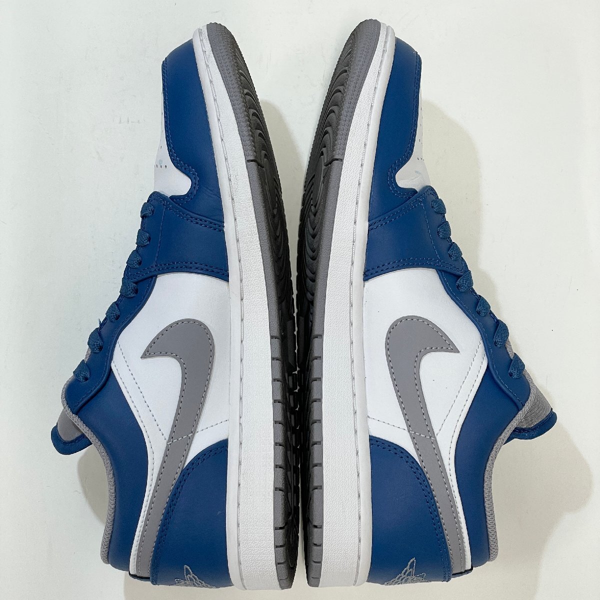 26.5cm AIR JORDAN 1 LOW 553558-412 エア ジョーダン 1 ロー トゥルーブルー メンズ スニーカー VG H106840_画像4