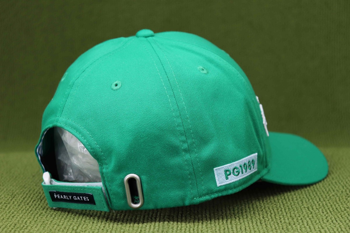 新品 PG パーリーゲイツ PEARLY GATES キャップ 帽子 緑白 グリーンxホワイト 管理 No2Ac_画像2