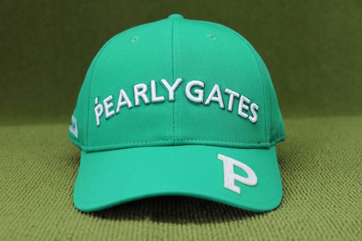 新品 PG パーリーゲイツ PEARLY GATES キャップ 帽子 緑白 グリーンxホワイト 管理 No2Ac_画像3