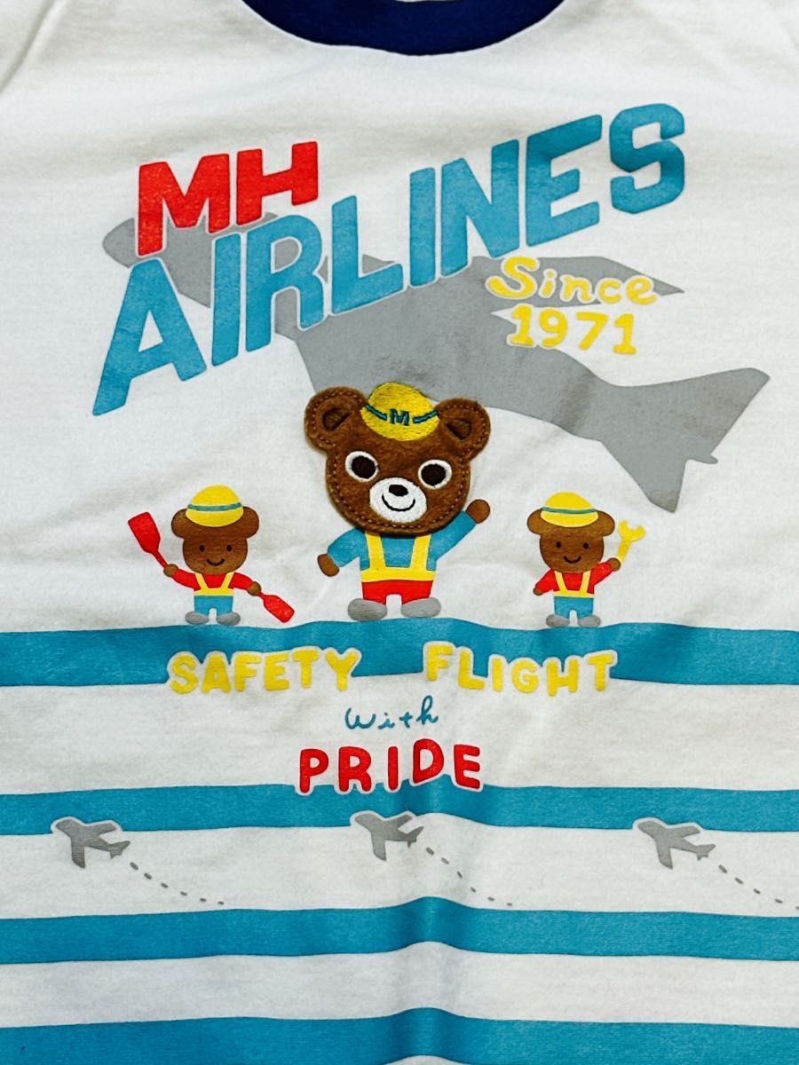 【早い者勝ち！】ミキハウス　飛行機　エアライン　Tシャツ　120