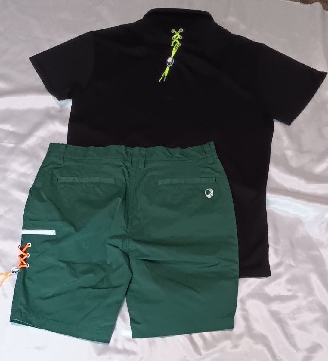 ラッセルノ ゴルフ メンズ  XL 6サイズ ポロシャツ ハーフパンツ セットアップ 上下 ブラック  グリーン  新品未使用