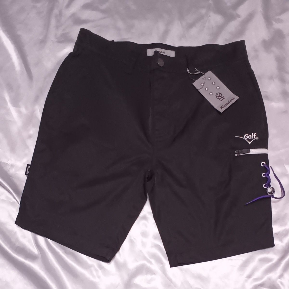 ラッセルノ ゴルフ メンズ  XL 6サイズ ポロシャツ ハーフパンツ セットアップ 上下セット グレー  ブラック  新品未使用