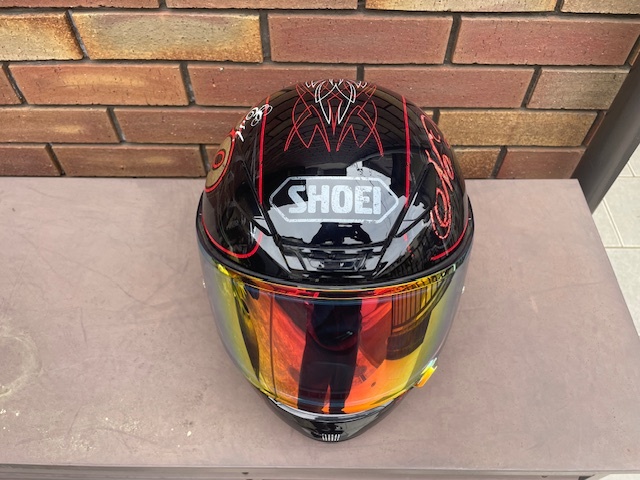 SHOEI ヘルメット Z-7 INCEPTION［ゼット-セブン インセプション TC-1 RED/BLACK Lサイズ］2-3回使用品を100円スタートにて！の画像3