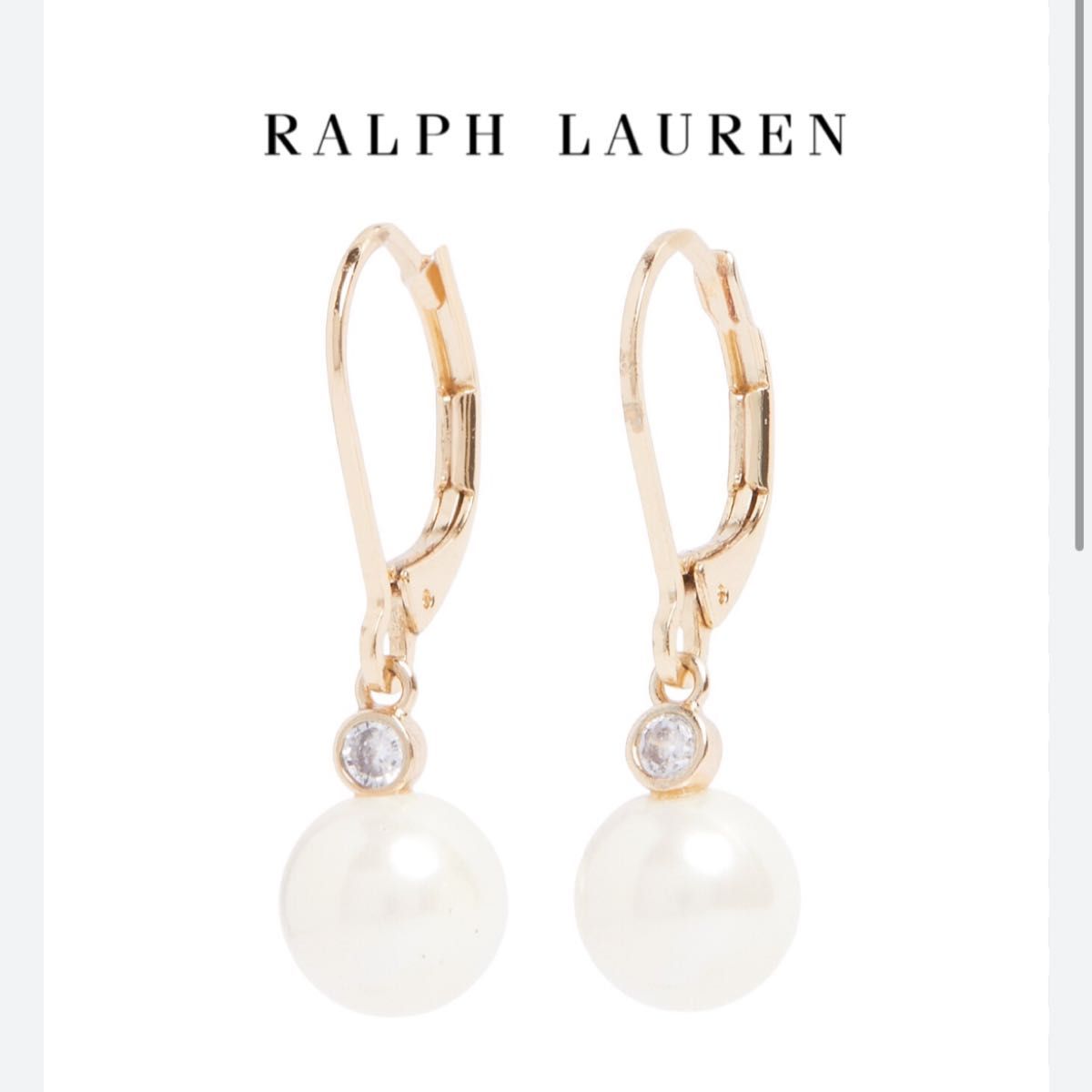 【Lauren Ralph Lauren】パヴェ パールドロップ ピアス 送料込 ラルフローレン パール ドロップ ピアス|Yahoo!フリマ(旧