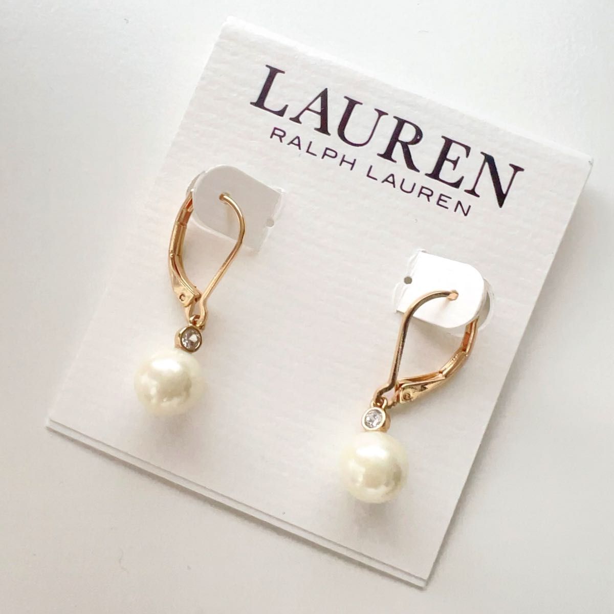 【Lauren Ralph Lauren】パヴェ パールドロップ ピアス 送料込 ラルフローレン パール ドロップ ピアス|Yahoo!フリマ(旧