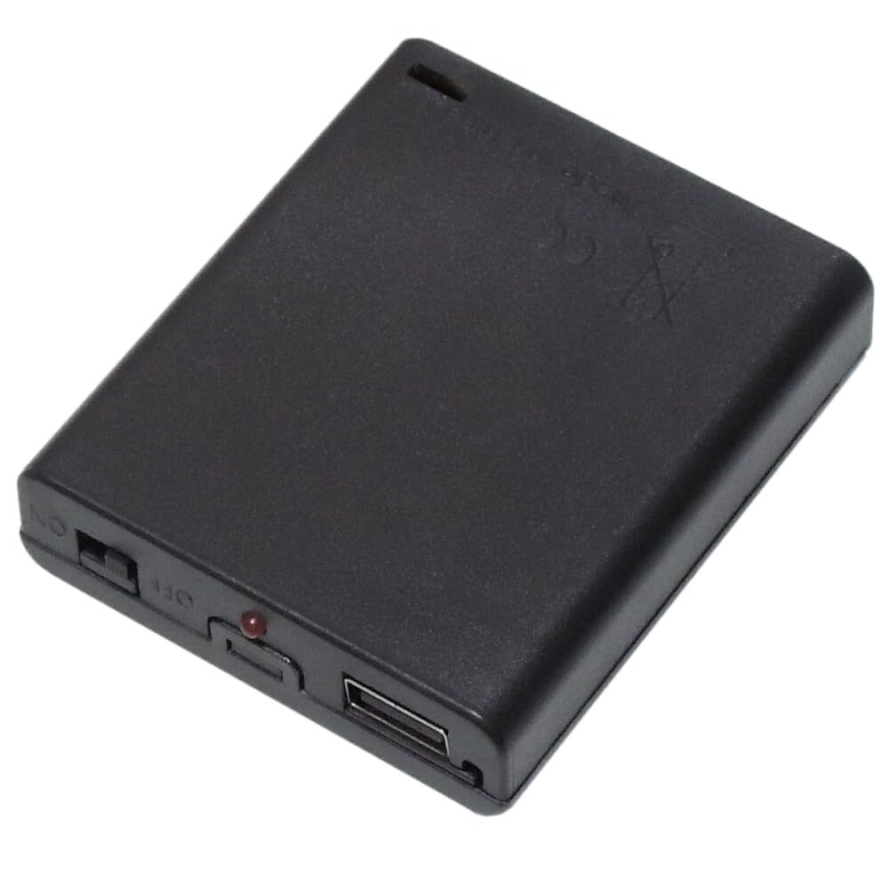 KAUMO 電池ボックス USB出力 (単3電池×4 直列 6V) ON/OFFスイッチ付き LEDランプ 電池ケース 電池ホルダー (1個)_画像5