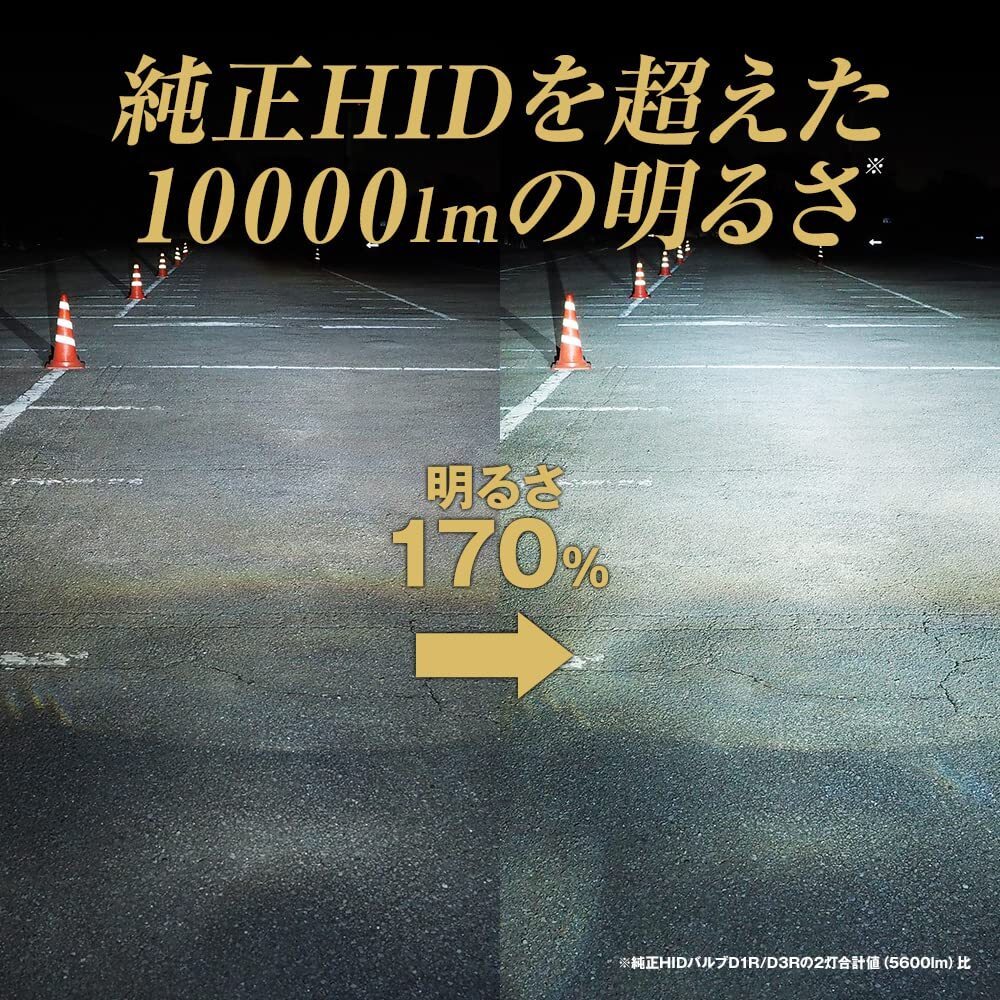 スフィアライト(Spherelight) 純正HID用LEDヘッドライト D2S/D2R 6000K(ホワイト) 10,000lm R専用シェード(_画像3