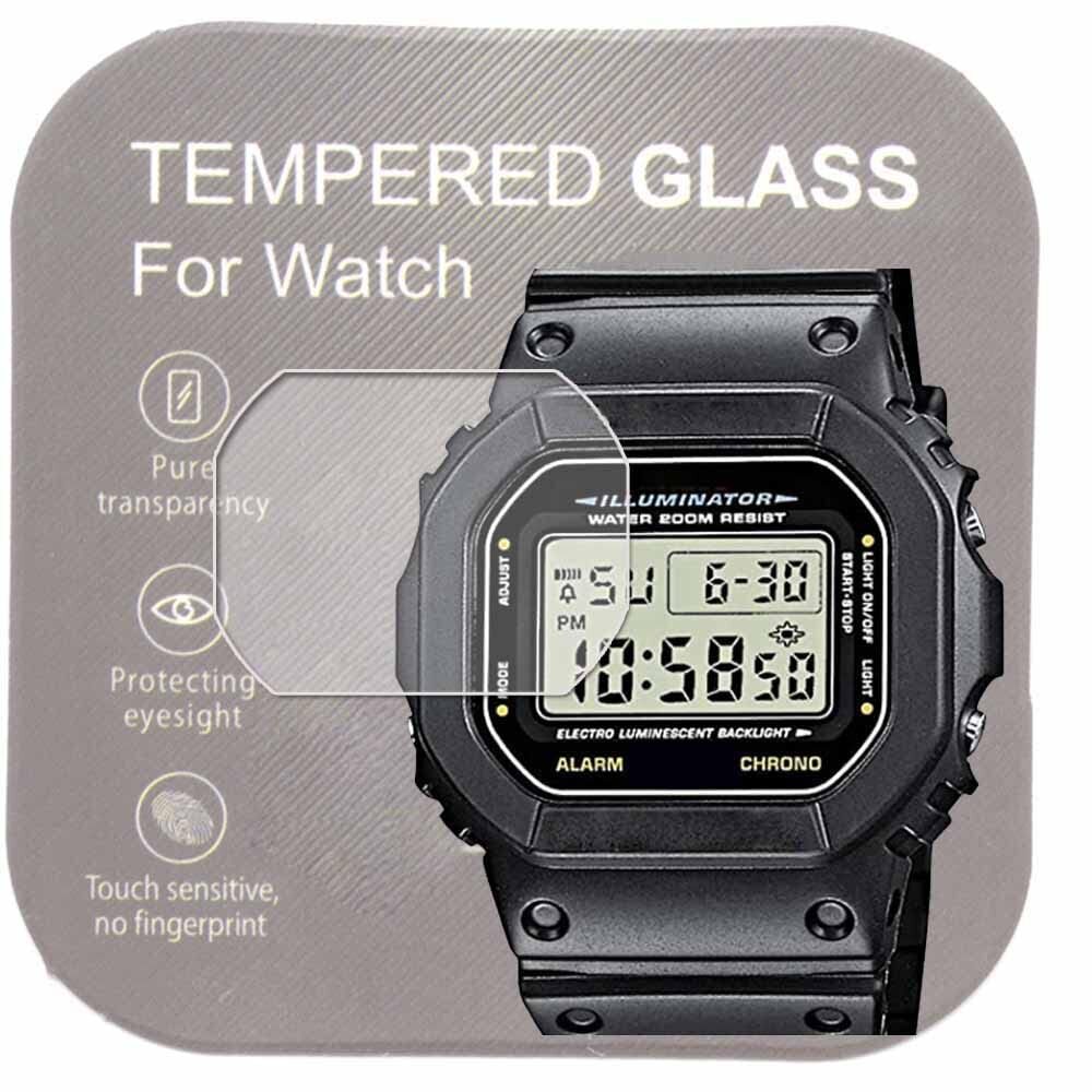 [２枚入り]腕時計DW-5600用 9H強化ガラスフィルム 高い透明度 傷を防ぎ耐久性あり 手入れしやすい 液晶保護フィルム 2.5Dカーブ_画像1
