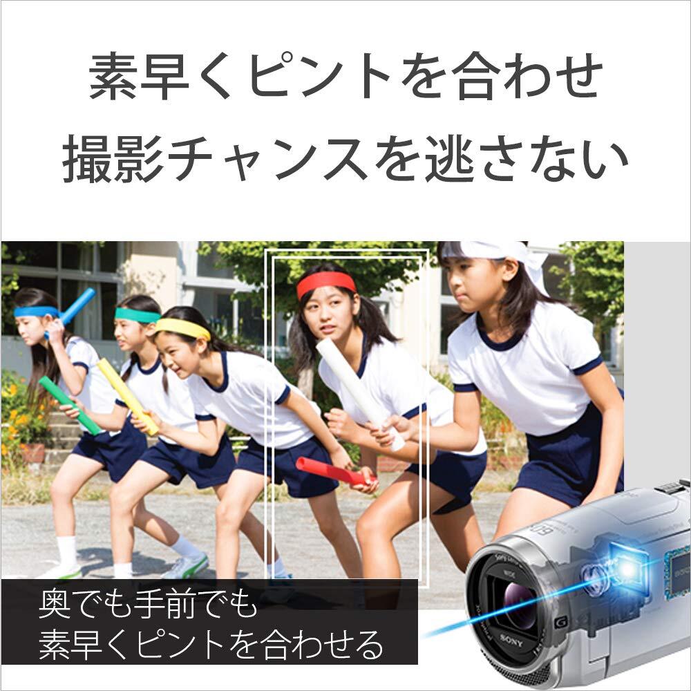 ソニー(SONY) ビデオカメラ Handycam HDR-CX680 ホワイト 内蔵メモリー64GB 光学ズーム30倍 HDR-CX680 W_画像4