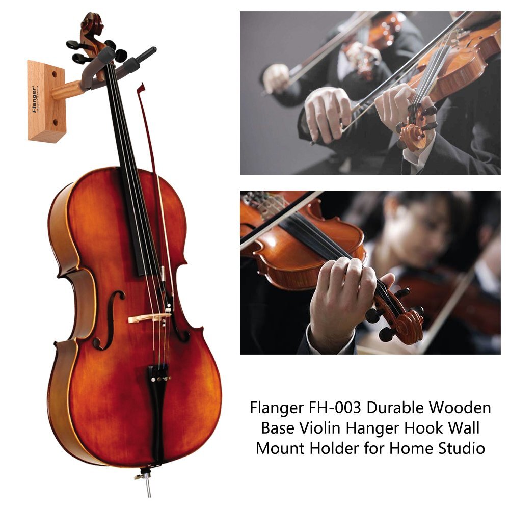 Alomejor バイオリンハンガー 壁掛け用 ホルダー コンパクト 柔らかい 取り付け簡単 バイオリンウォールマウント 弦楽器アクセサリー_画像5