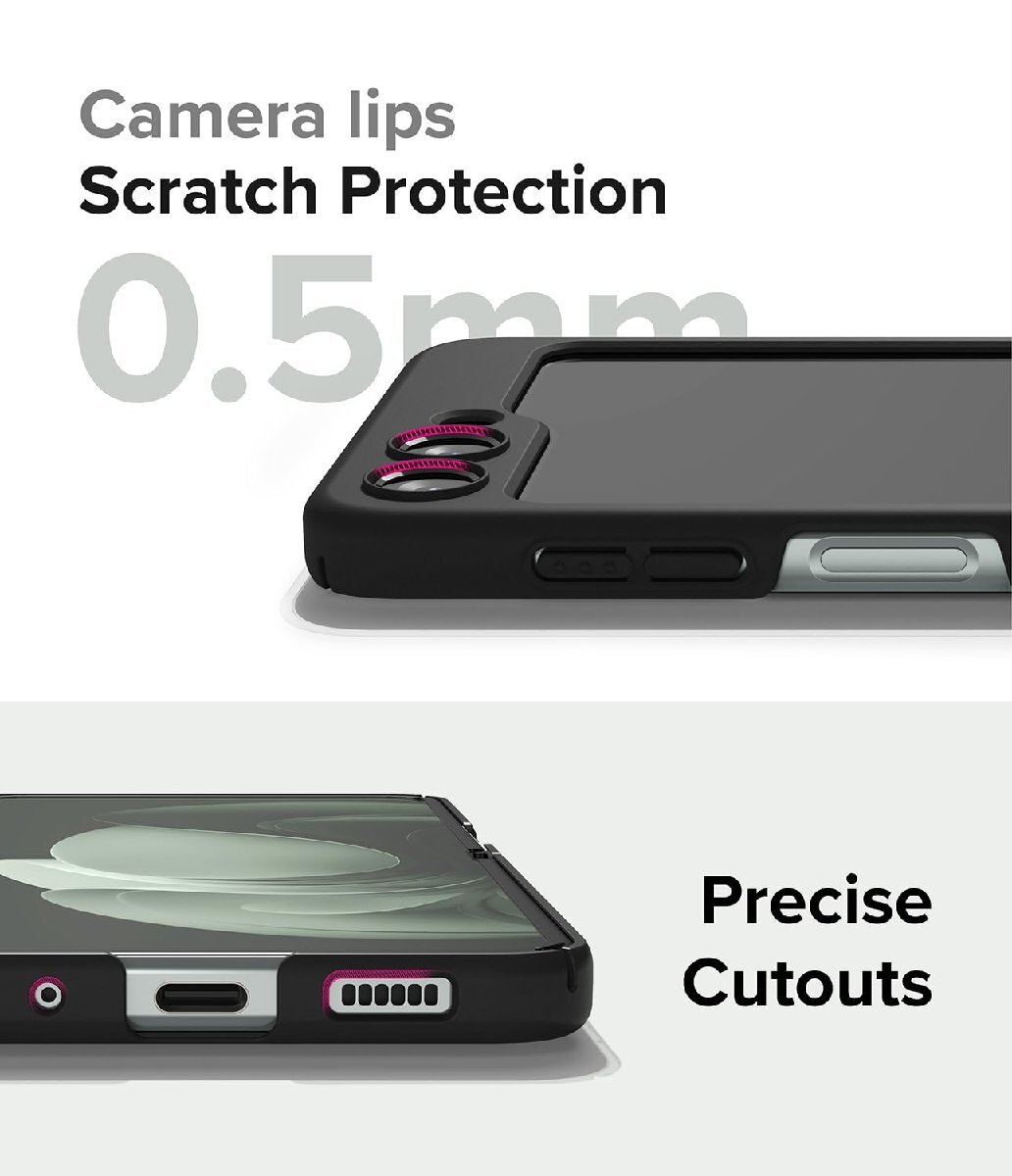 【Ringke】Galaxy Z Flip5 ケース SLIM PC 黄ばみなし 超薄型 落下防止 耐衝撃 薄型 極薄 軽量 スリム スマホケース_画像3