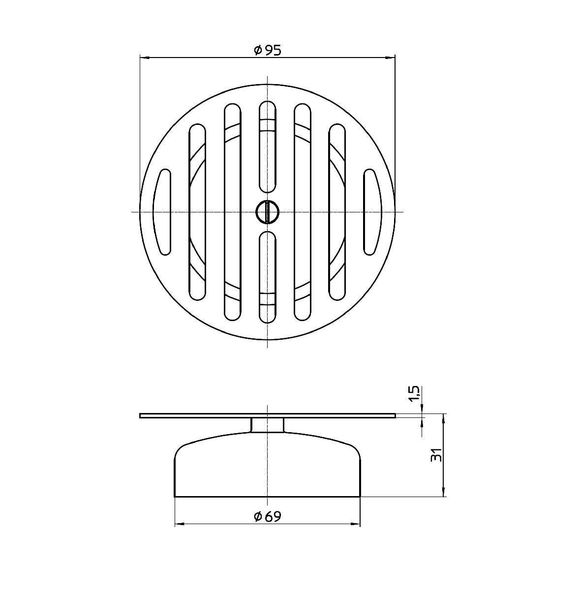 SANEI 排水部品 ワントラップ皿 目皿直径95ｍｍ 防臭 防虫 ステンレス PH50F-100_画像3