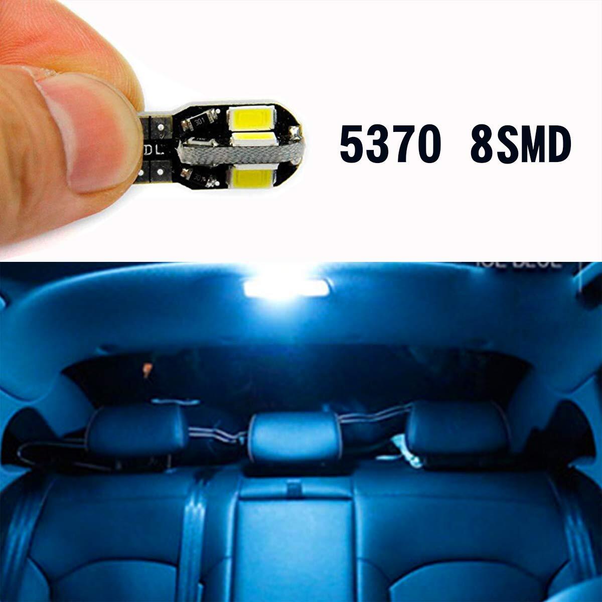 T10 LED アイスブルー クリアランスランプ W5W 168 194 5730 8SMD 12V 自動車用T10 LED ポジション 低消費電力_画像2