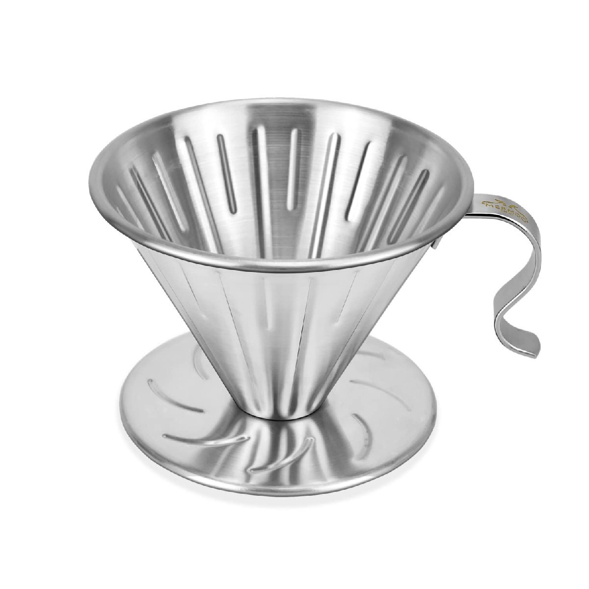 MERMOO YILAN (メルムー・イーラン)コーヒードリッパー ステンレス製 ウェーブシリーズ 1~4杯用 コーヒー ドリップ 食洗機対応 シル_画像1