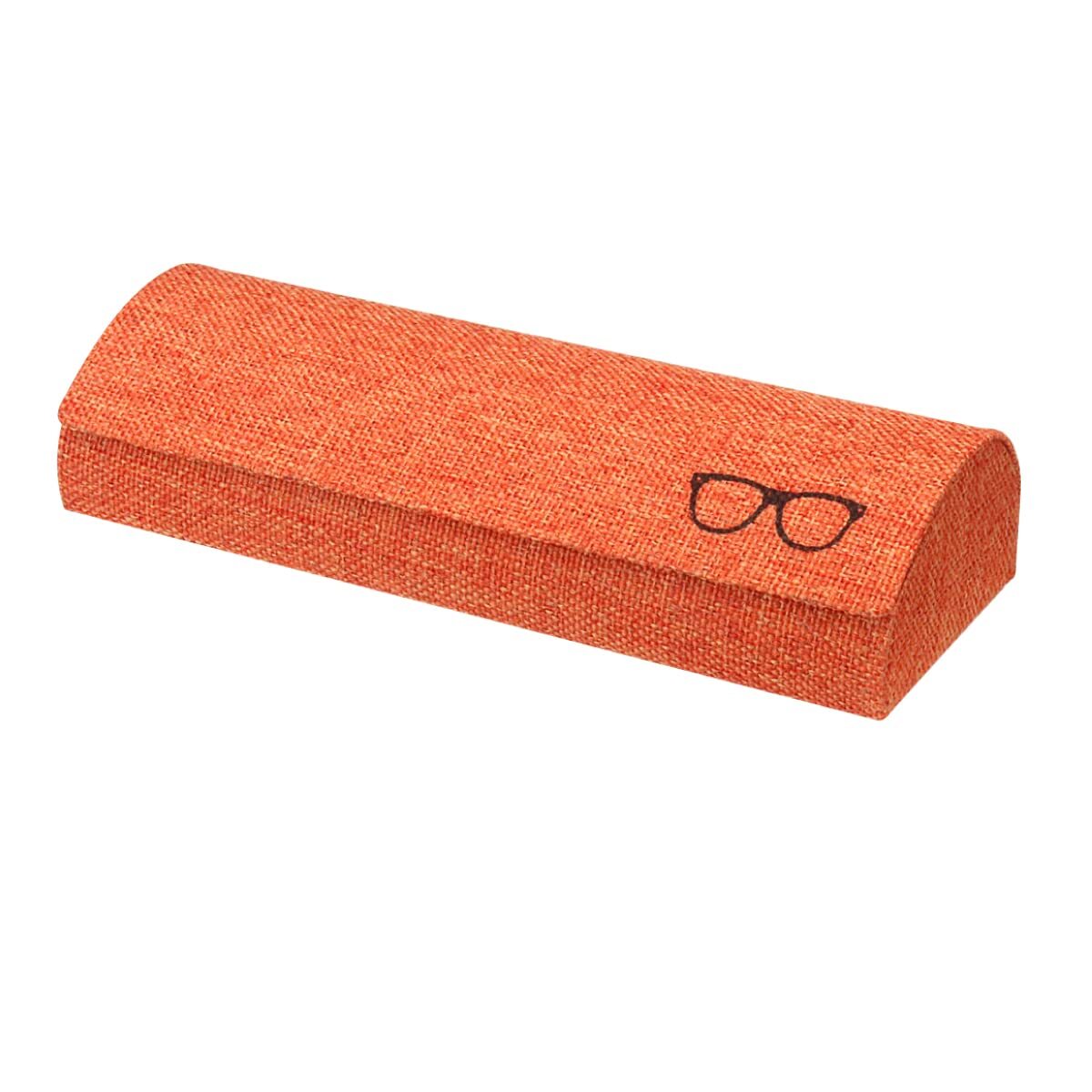 [Looca] メガネケース サングラスケース 眼鏡ケース ファブリック レディース メンズ オレンジ_画像1