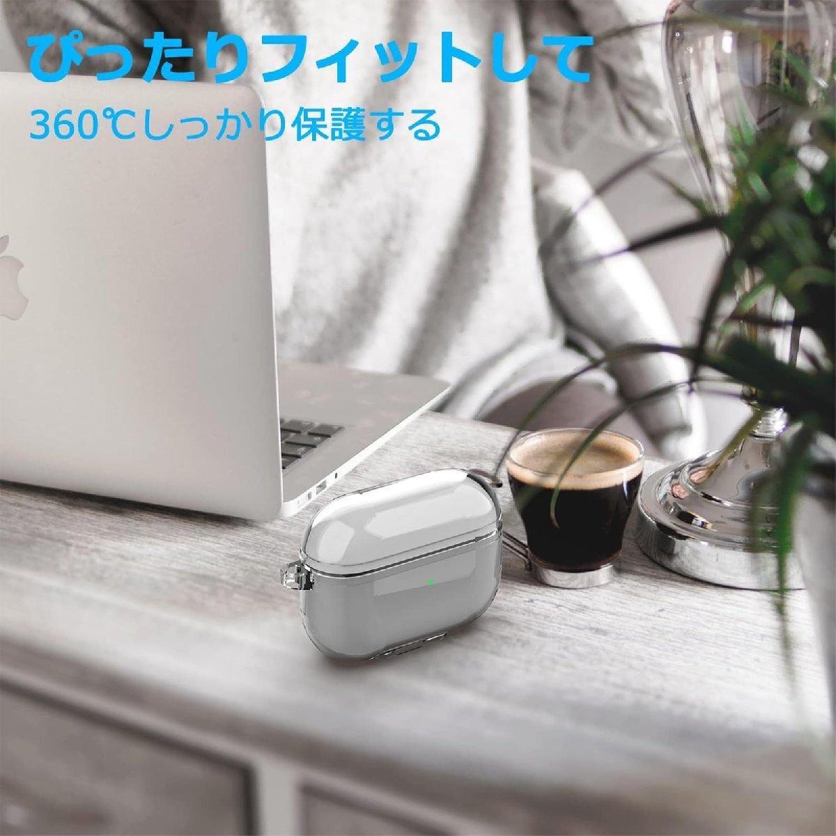 TALENANA for AirPods Pro/AirPods Pro2 ケース (2023/2022/2019) クリア エアーポッズ プロ用_画像3