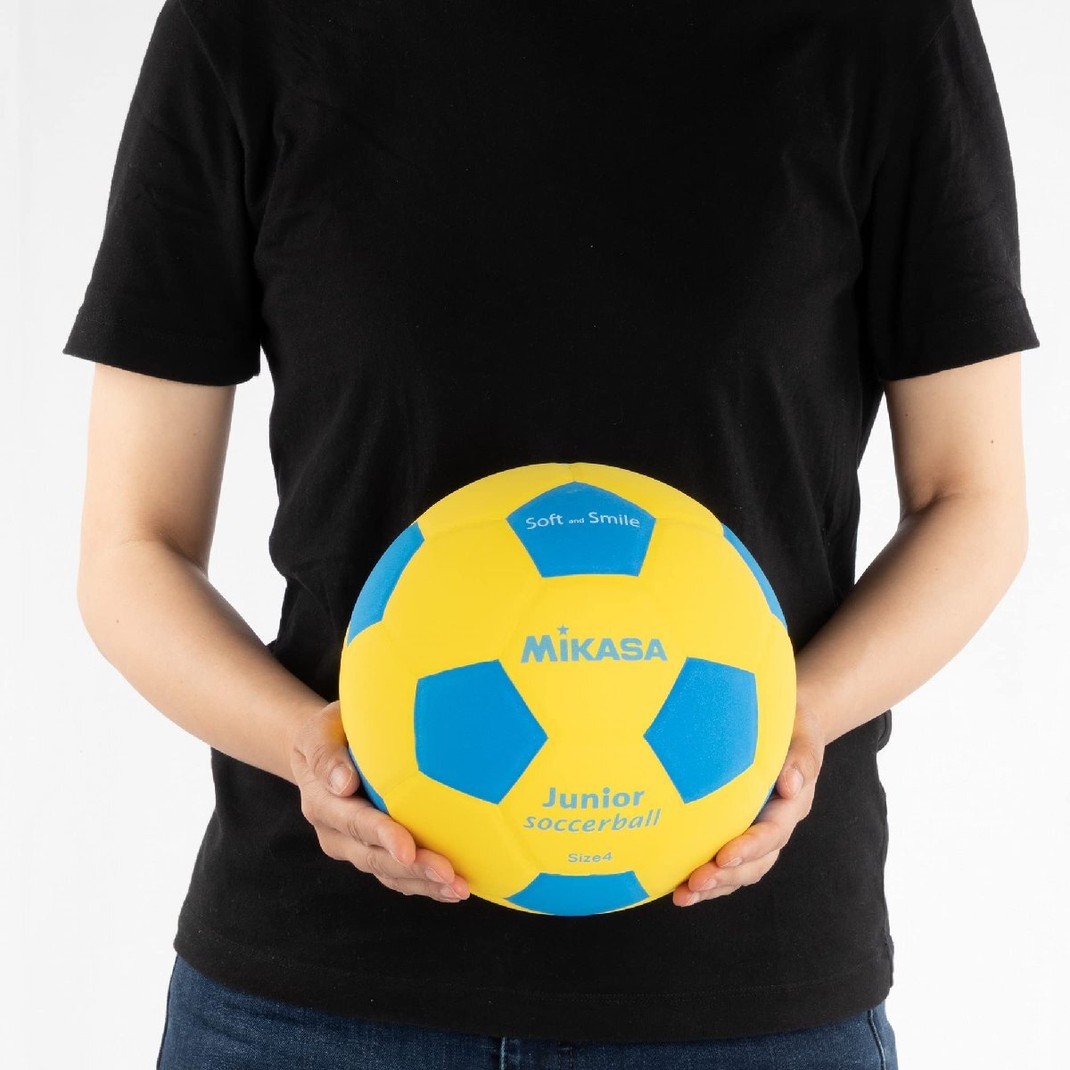 ミカサ(MIKASA) ジュニア サッカーボール 4号 スマイルサッカー (小学生用) 約180g イエロー/ブルー 貼りボール SF4J-YBL_画像7
