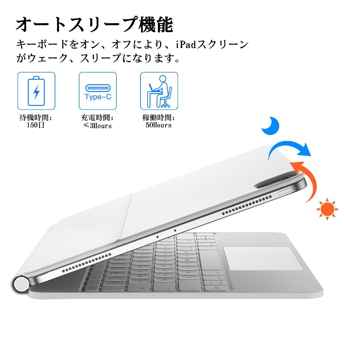 マジックキーボード GOOJODOQ iPad Pro 12.9インチ スマートキーボード iPad Pro 12.9 2018第三世代/2020第_画像6