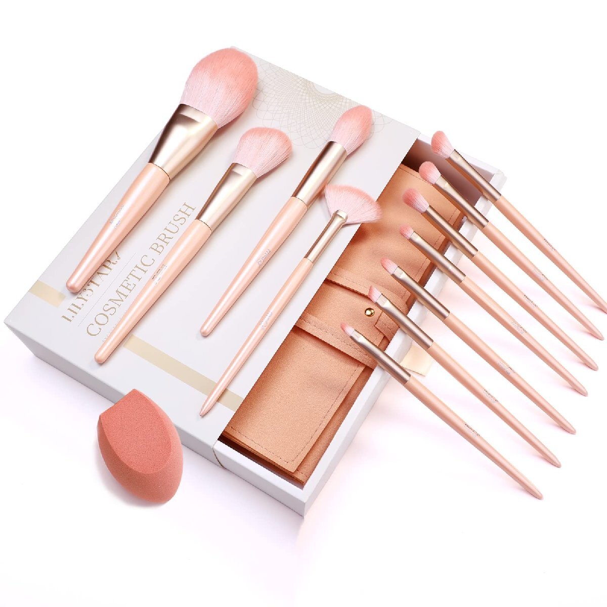 [ Pro cosmetics . recommendation ]EDTRE make-up brush 11 pcs set popular pretty .... soft ... cosmetics brush cosmetics writing brush set make-up tool PU leather. pouch attaching 