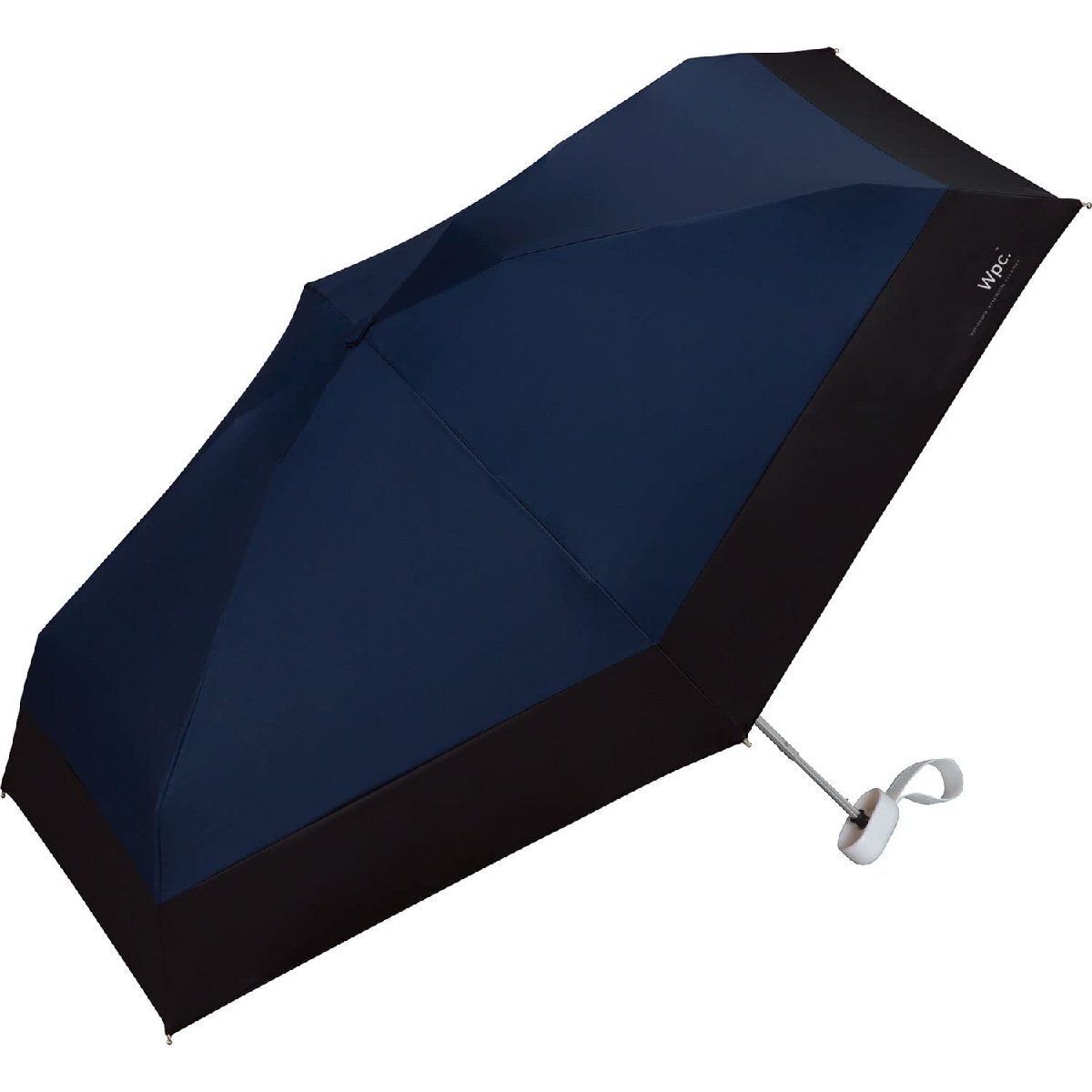 Wpc. 日傘 遮光切り継ぎtiny ネイビー 折りたたみ傘 [遮光率100%・UVカット率100%・UPF50＋・遮熱・晴雨兼用] 親骨47cm_画像2