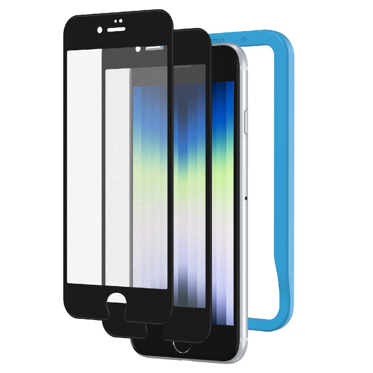 アンチグレア NIMASO 強化ガラスフィルム iPhone SE 第3世代 用 (2022) / SE2 / iPhone8 / 7 用 全面保護_画像1