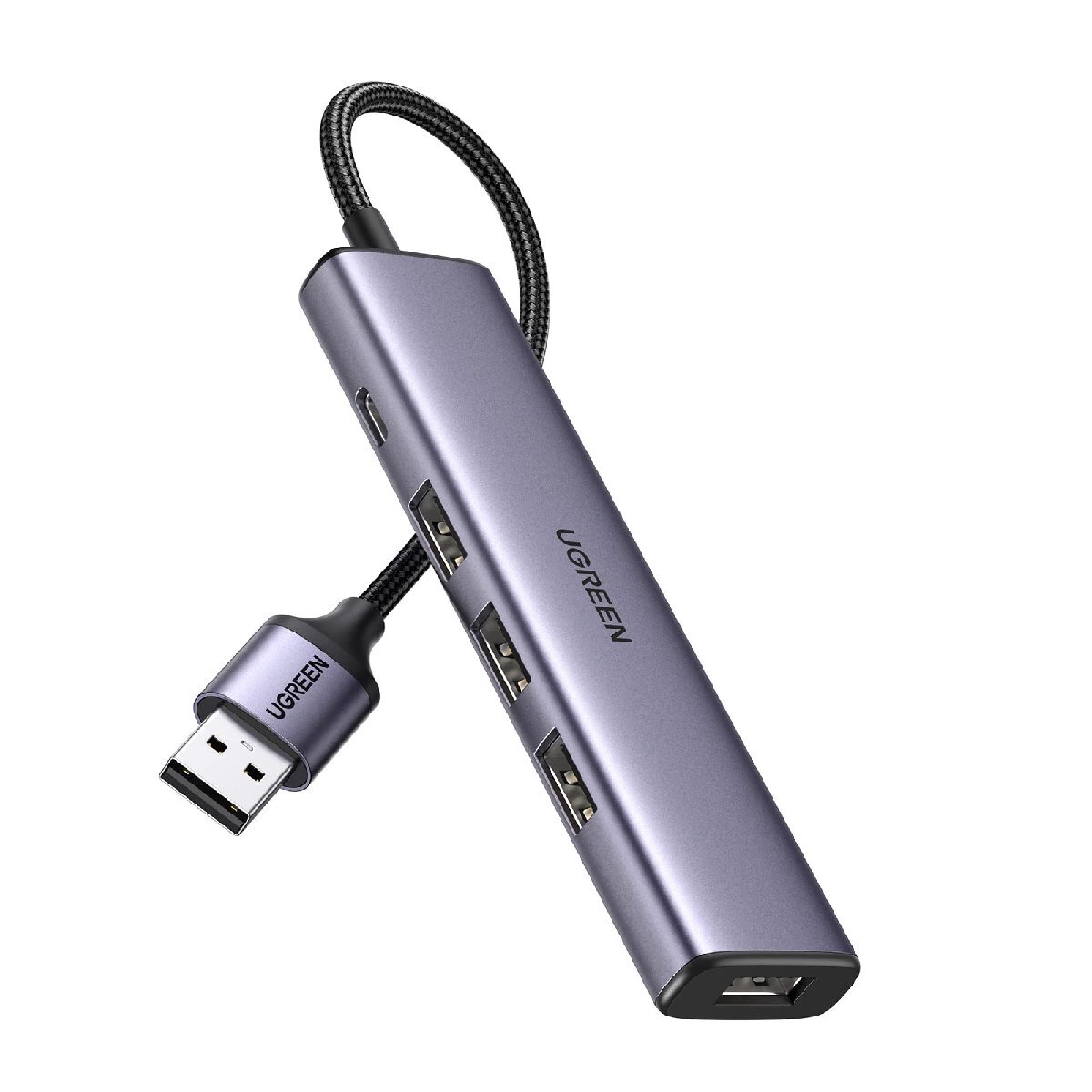 UGREEN USB3.0 ハブ 4ポート拡張 ノートPC/PS5/PS4/Xbox/Surfaceに適用 給電用USB-Cポート付き セルフ/バス_画像1