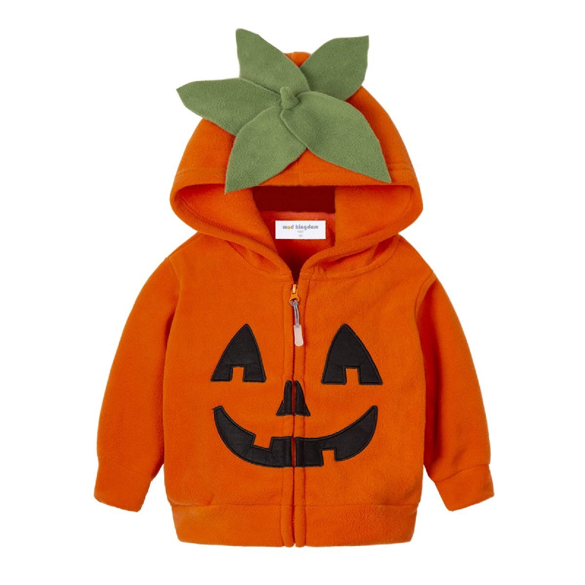 [LittleSpring] ハロウィン 仮装 子供 かぼちゃ 着ぐるみ フリース ジャケット キッズ コスチューム オレンジ 110_画像1