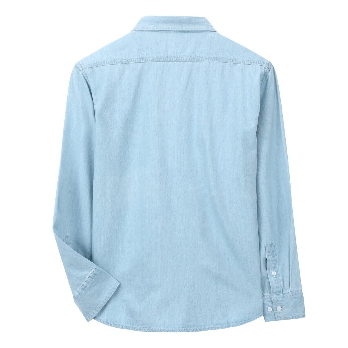 [YUNCLOS] Denim shirt men's shirt long sleeve casual Dungaree plain shirt 