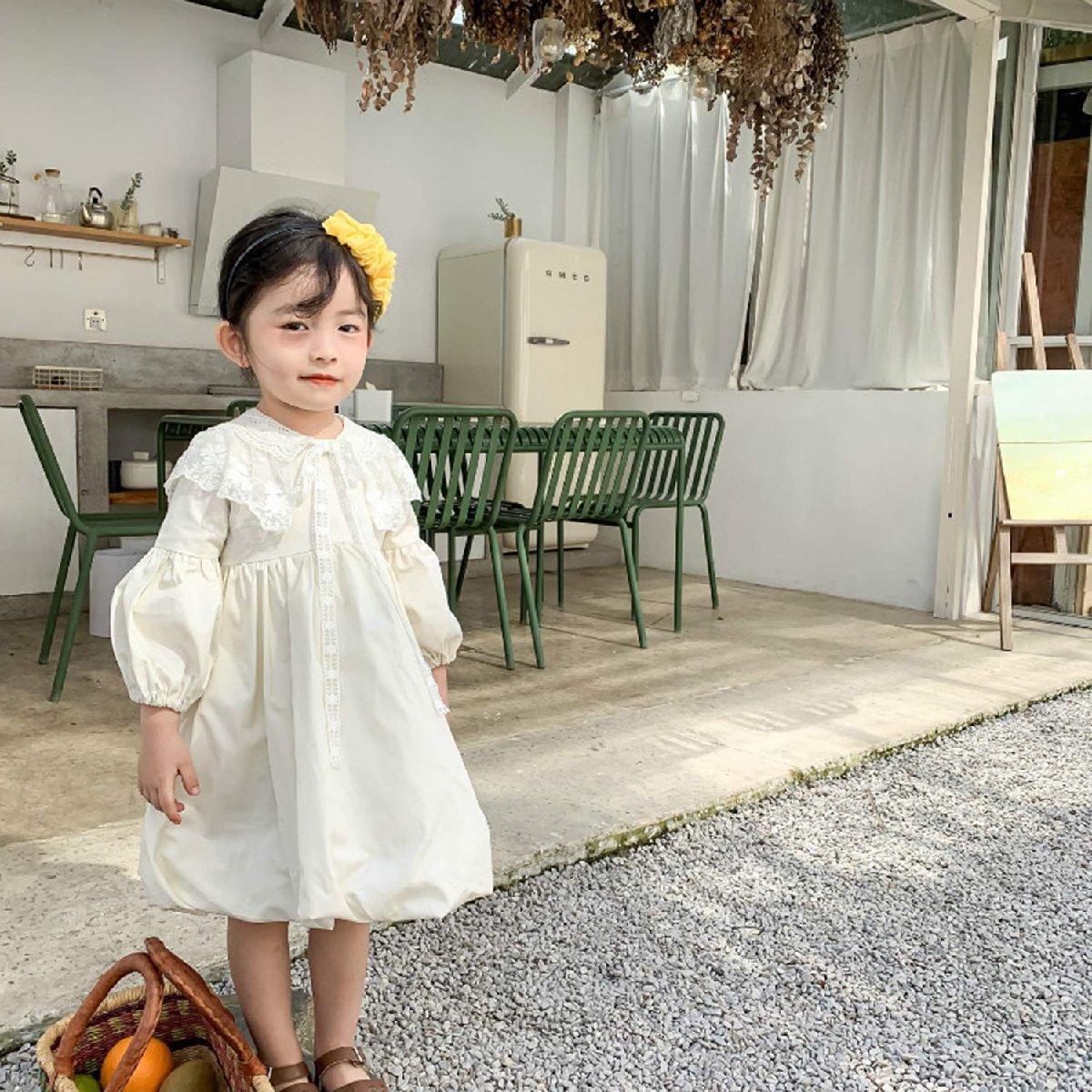 [SLINX] baby clothes One-piece girl child attaching collar pretty Kids .. sama manner soft gya The - spring summer autumn tunic outing present 1