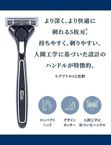 クアトロ Schick(シック) クアトロ4 チタニウム 替刃 (4コ入) ドイツ製 4枚刃 セーフティワイヤー付 シルバー_画像6