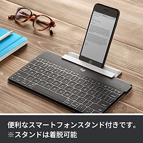 ロジクール KEYS-TO-GO iK1042BKA 第9世代 iPad iPhone キーボード ポータブル ブラック Bluetooth 薄型_画像4