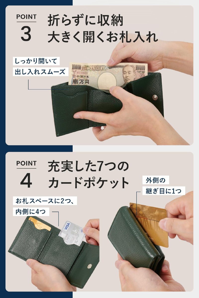 [NEESE] 財布 ミニ財布 小さい 折りたたみ財布 メンズ レディース（ローズピンク）_画像6