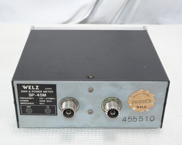 WELZ　SP-45M　140～470MHz　SWR＆パワー計　144/430　デジタル簡易無線対応
