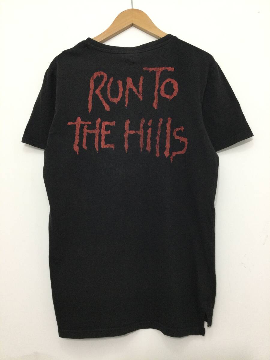 IRON MAIDEN アイアンメイデン RUN TO THE Hills ロック バンド系 半袖 プリント Tシャツ VINTAGE メンズM〜 【穴あり】242_画像8