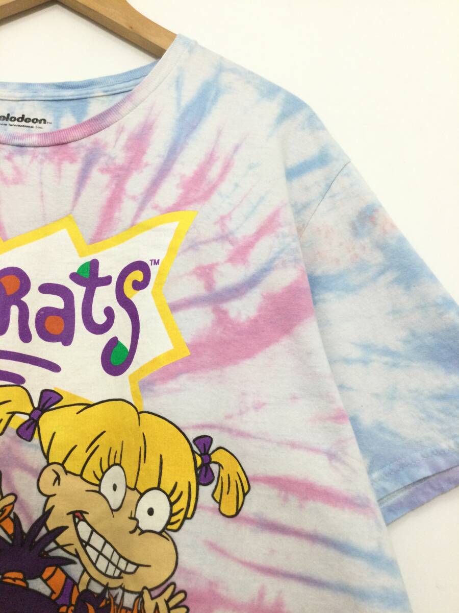 NICKELODEON RUGRATS ラグラッツ アニメ プリント タイダイ 半袖Tシャツ メンズL〜XL 大きめ【良品】242_画像3