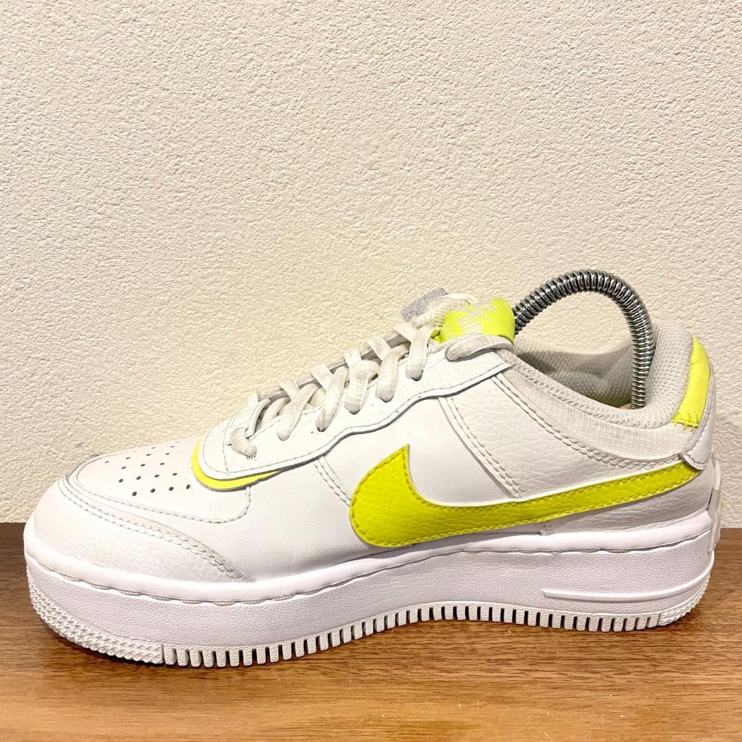 NIKE WMNS AIR FORCE 1 SHADOW ナイキ エア フォース ワン シャドウ ホワイトイエロー CI0919-104 ローカットスニーカー 23cmの画像6