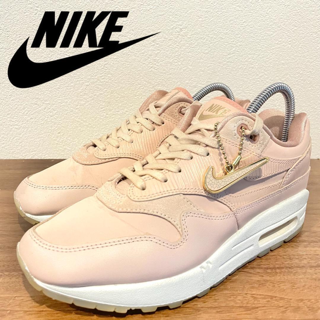 NIKE WMNS AIR MAX 1 PREMIUM ナイキ エア マックス ワン プレミアム ピンク 454746-206 ローカットスニーカー 23cm 美品の画像1