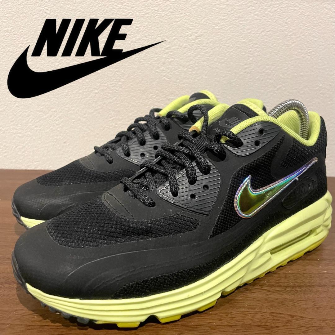 NIKE AIR MAX LUNAR 90 ナイキ エア マックス ルナ 90 ブラック イエロー レディース 631762-006 ローカットスニーカー 24cm _画像1